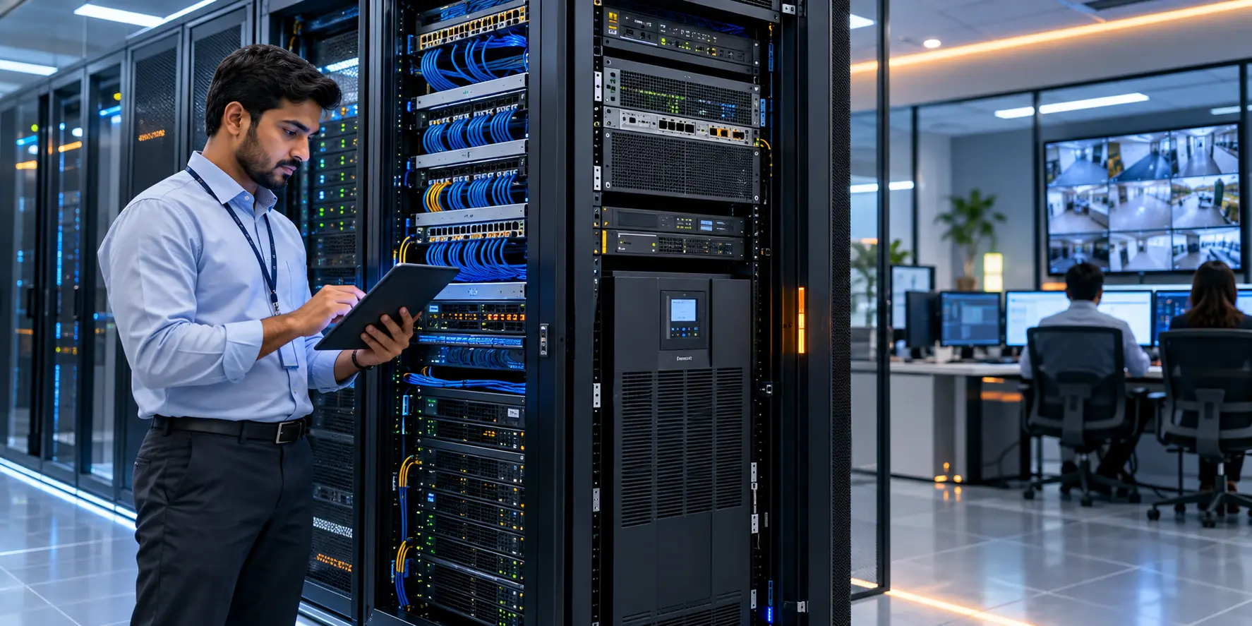 Indian IT engineer managing network, server, surveillance and UPS infrastructure