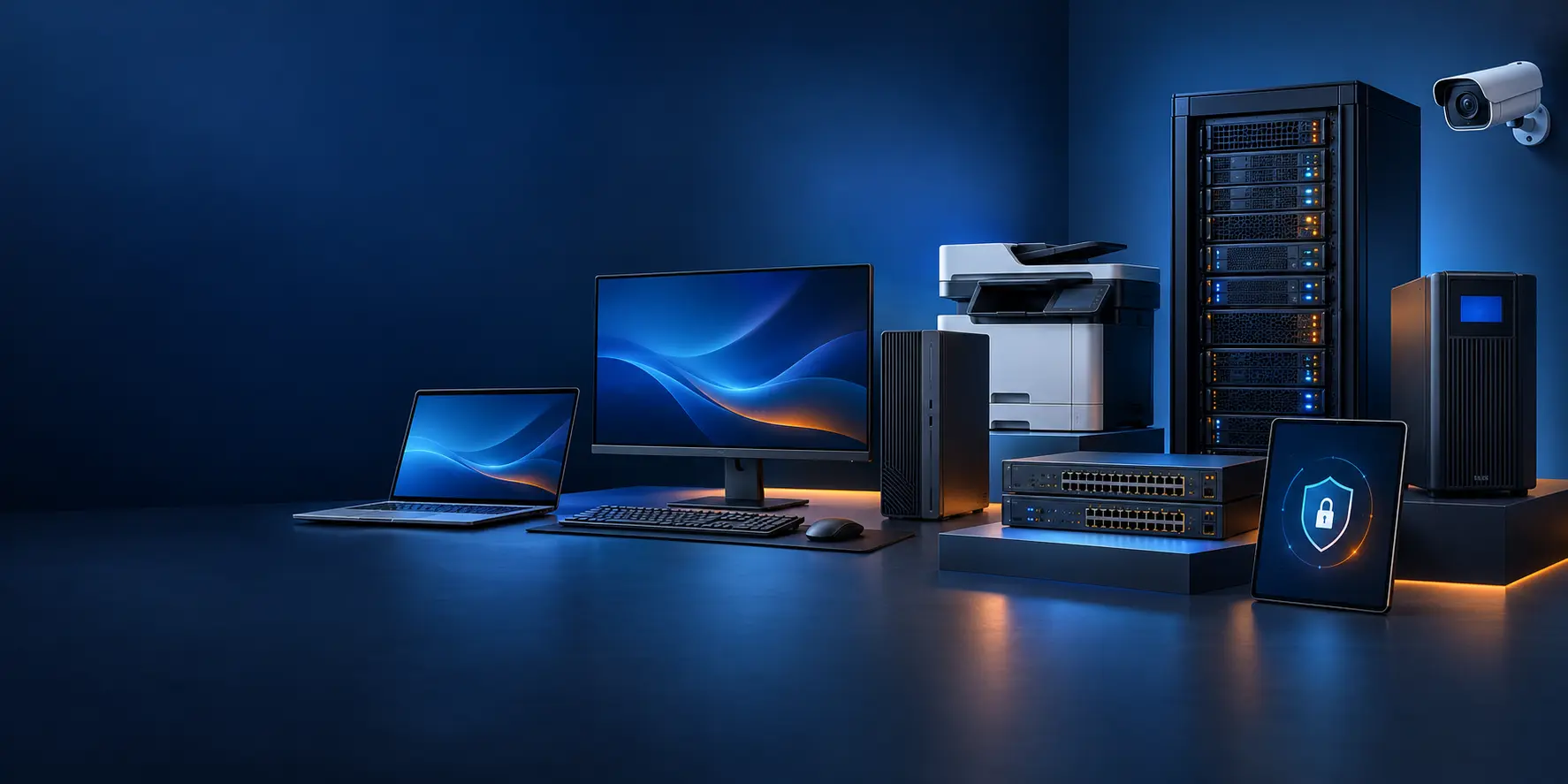 Commercial IT products including computers, print, server, networking, surveillance and UPS
